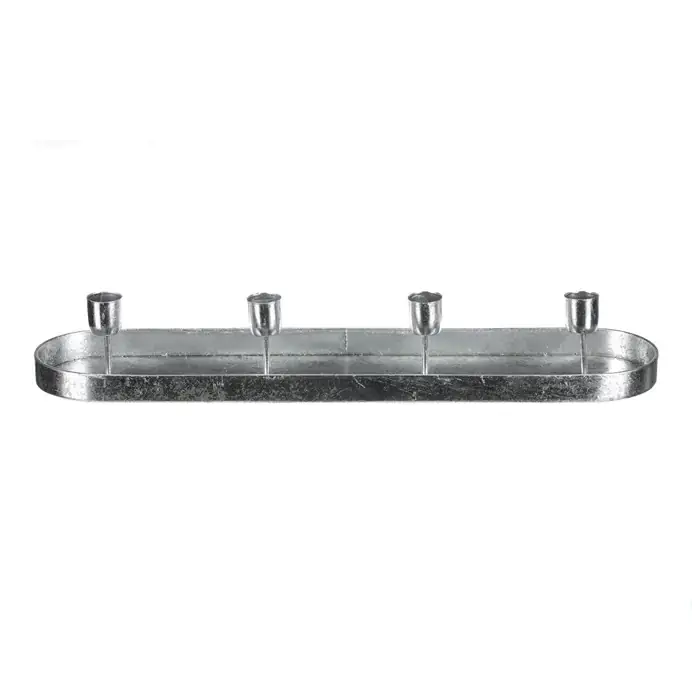 Autronic Svícen kovový UM1033 SIL - stříbrný