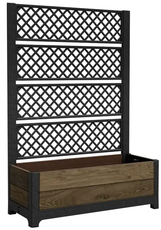 Keter Květináč se zástěnou DECO TULIP 110 L - Walnut