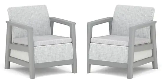 Keter SCANDI LINEA DUO SET - Ash grey/Storm grey