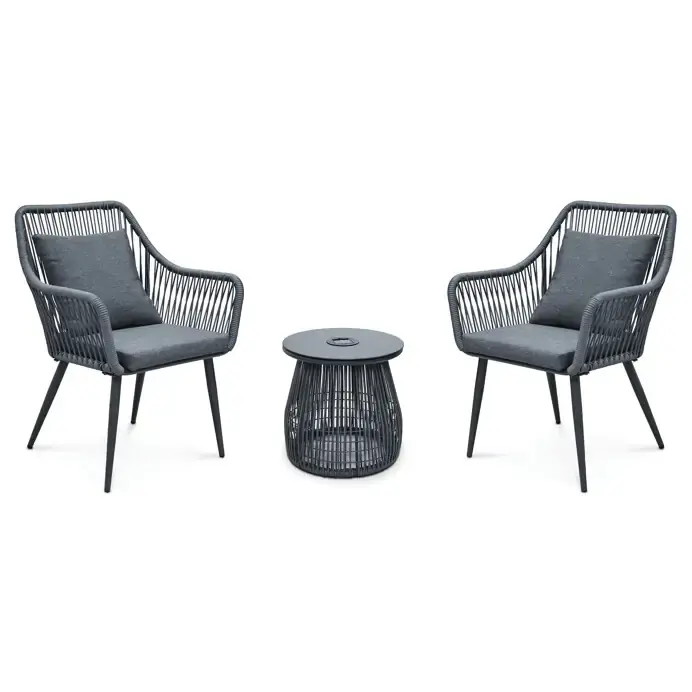 Autronic Zahradní set 1+2 AZS-L1314 GREY - solární podsvícení
