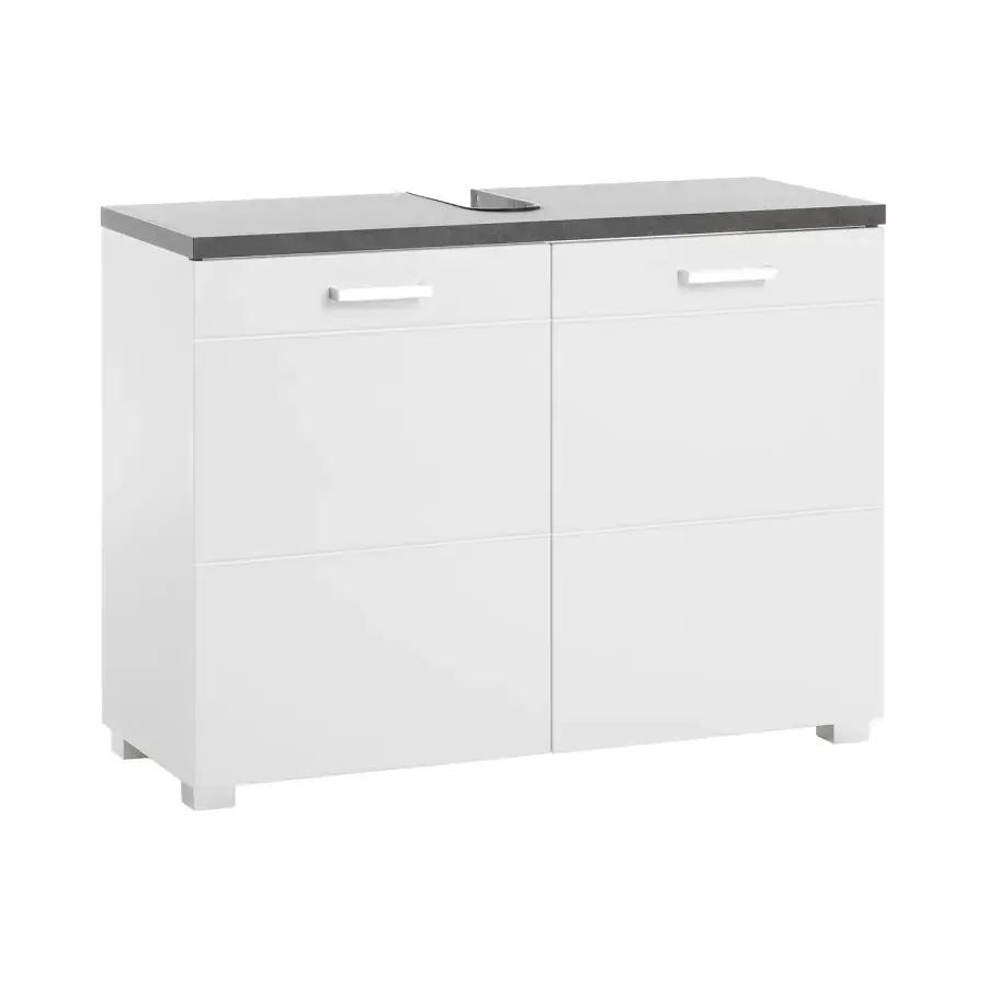 Skříňka pod umyvadlo 2 dveře PRAYA 74 bílá/beton