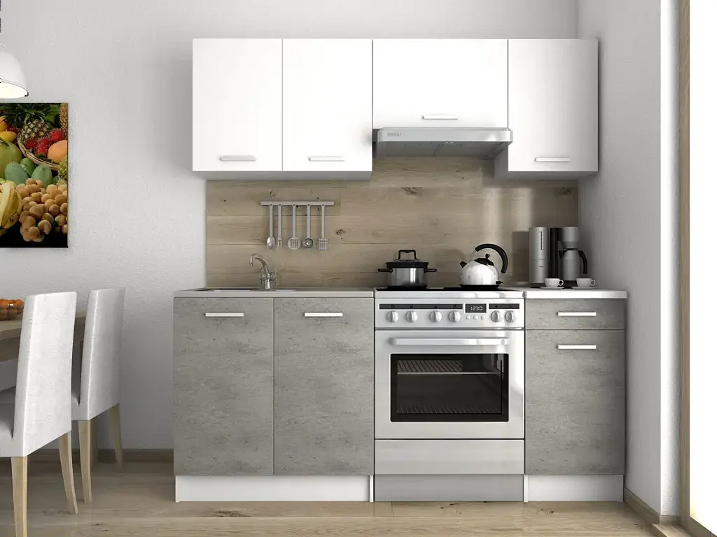 Falco Kuchyňská linka Luigi 180 - bílá/beton