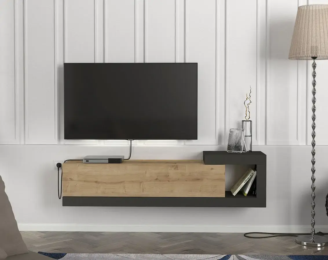 Casarredo Závěsný TV stolek VALGA - sapphire/antracit