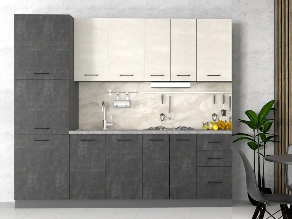 Casarredo Kuchyně ALIMENA 240 - beton tmavý/světlý