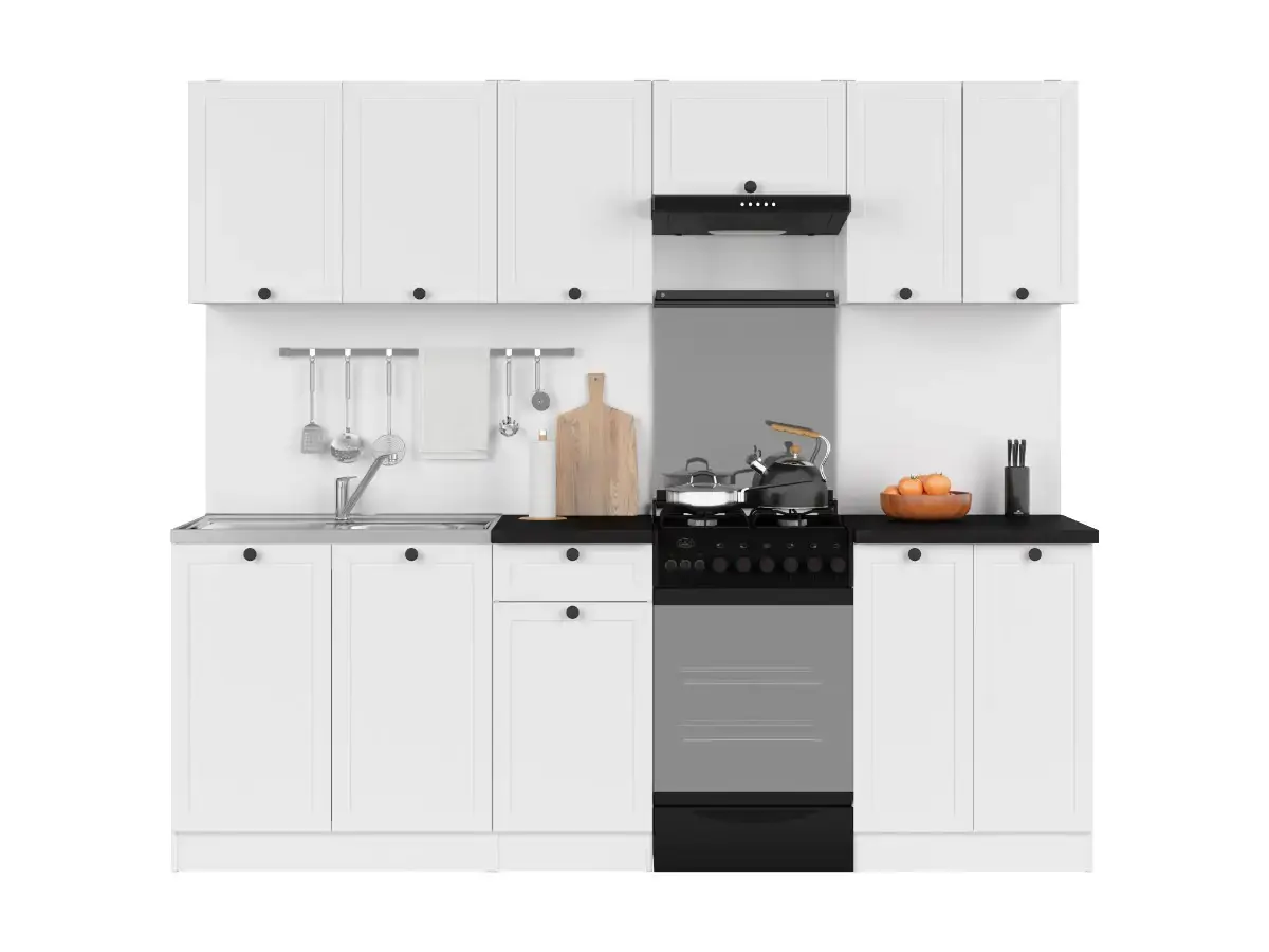 BRW Kuchyň JUNONA MODUL RAMKA 230 cm, bílá