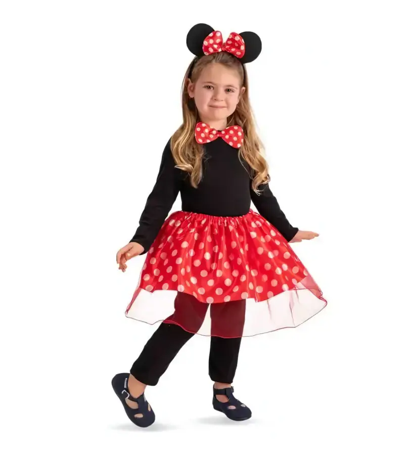 Toybit Dětský kostýmek Myška Minnie s motýlkem 3v1