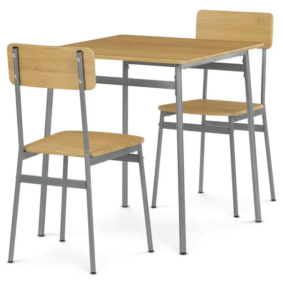 Jídelní stůl se dvěma židlemi AUT-O2122 OAK