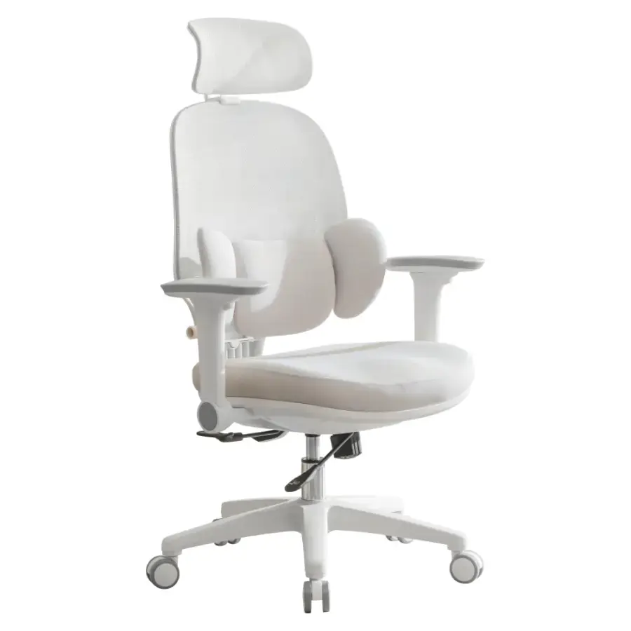 Tempo Kondela Kancelářské křeslo ABRAMO - šedá/bílá
