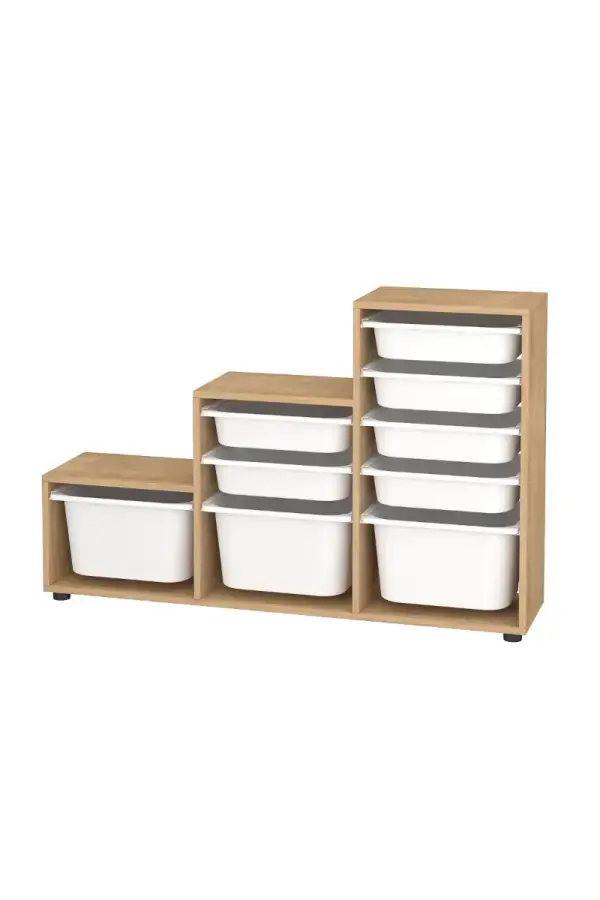 Casarredo Úložný regál ALARA - bílá/dub safírový