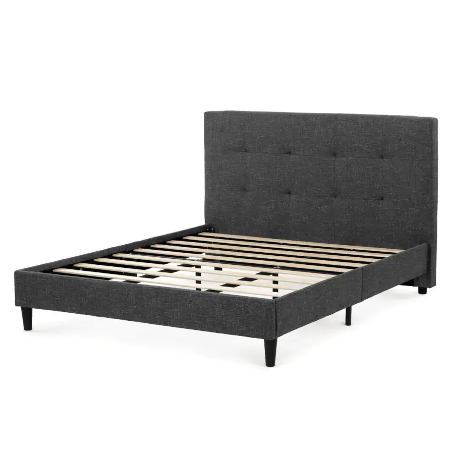 Manželská postel šedá 160x200 cm BED-M160 GREY2