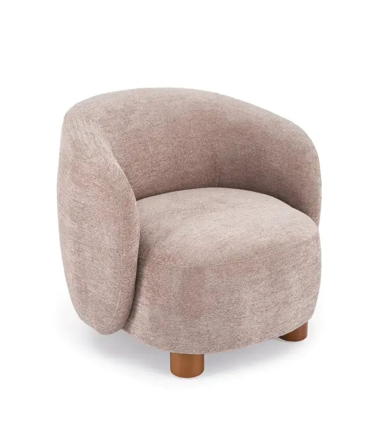 Halmar Designové křeslo BAKER – béžová/ořech