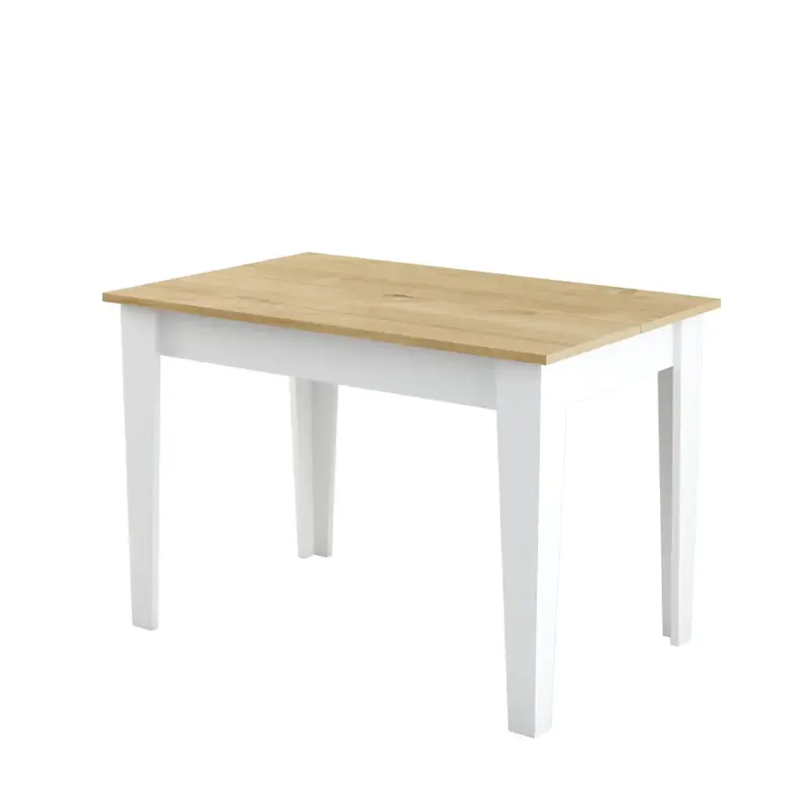 Casarredo Jídelní stůl KIEV 512 s úložným prostorem – bílá/dub