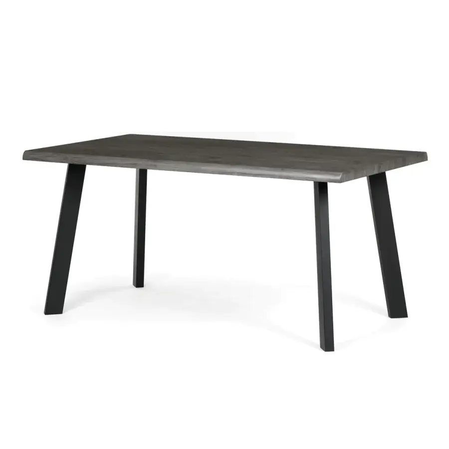 Jídelní stůl HT-F4516 GREY šedý dub / černé nohy