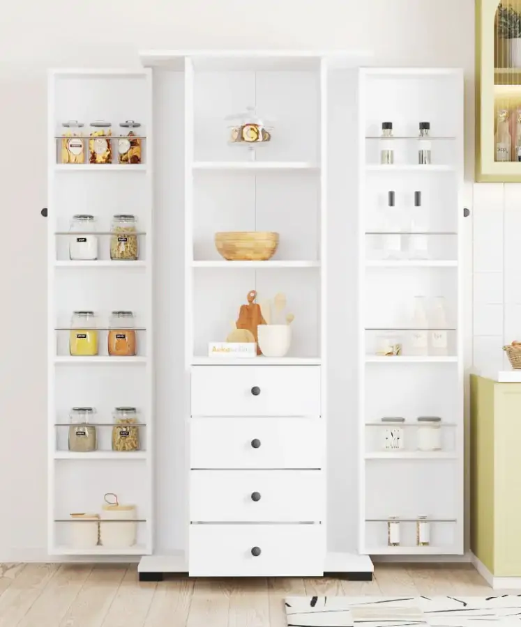 Casarredo Víceúčelová kuchyňská skříňka AVRASYA – bílá