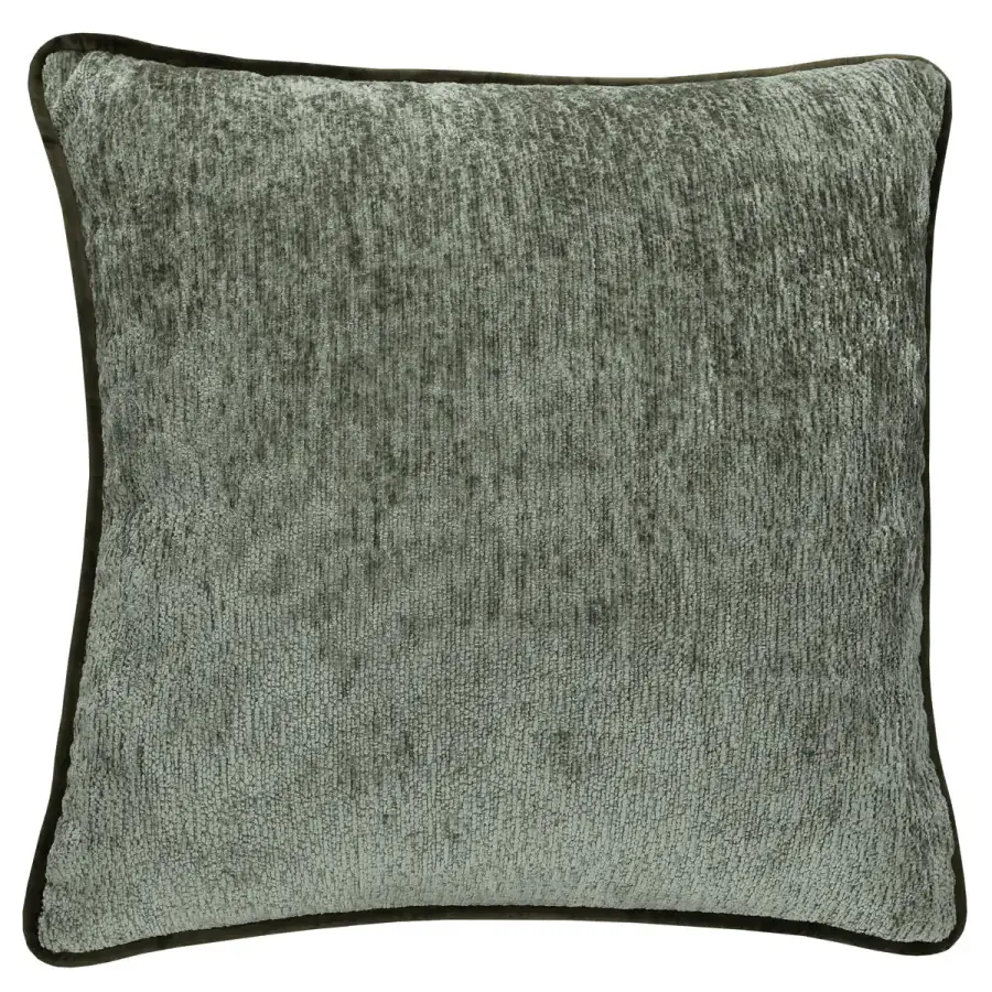 Dekorační polštář s lemem PLUSH, 50 × 50 cm, zelená