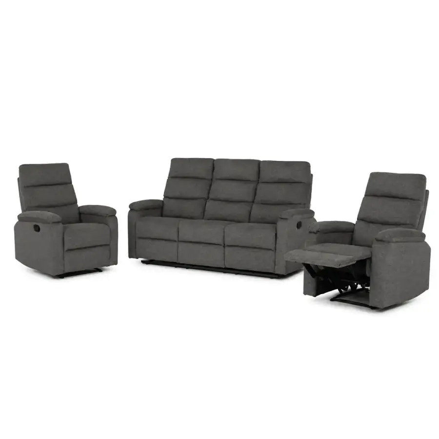 Autronic Sedací souprava polohovací ASD-C5980 GREY2 - šedá