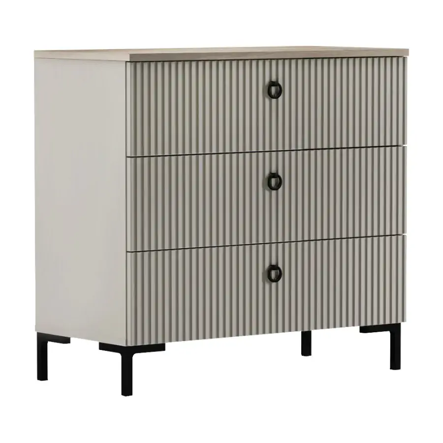 Tempo Kondela Komoda DOMCA 3S – taupe/dub silverjack
