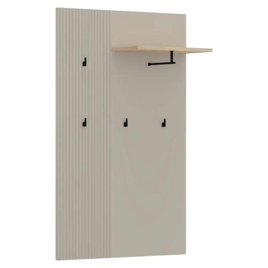 Tempo Kondela Věšákový panel DOMCA 85 – taupe/dub silverjack