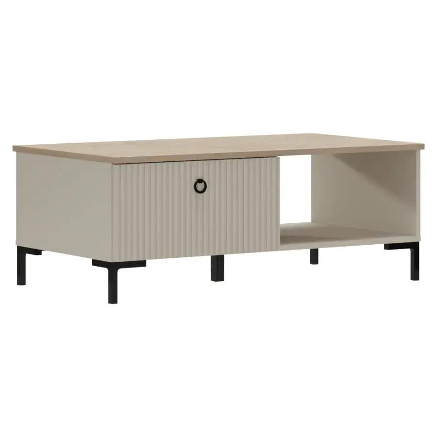 Tempo Kondela Konferenční stolek DOMCA 1S – taupe/dub silverjack