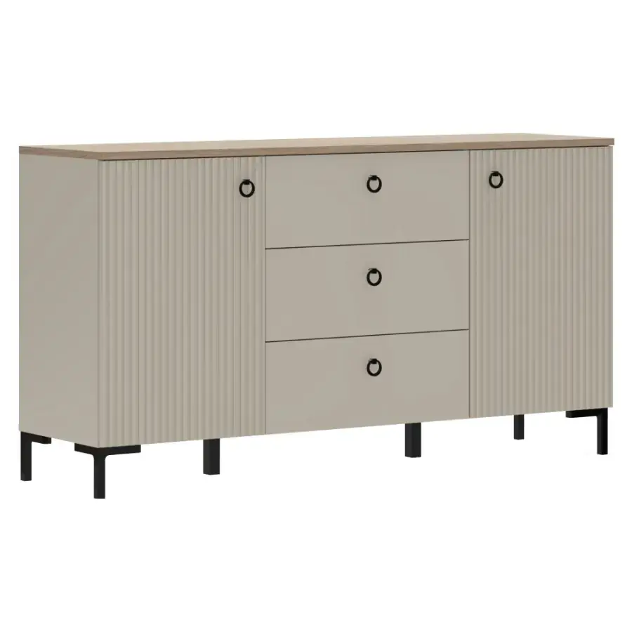 Tempo Kondela Komoda DOMCA 2D3S – taupe/dub silverjack
