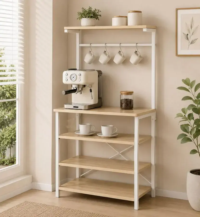 Casarredo Kuchyňský regál STAR 4P5H – bílá/sonoma