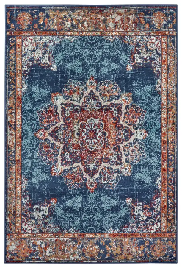 Hanse Home Koberec Luxor 105637 Maderno Blue Multicolor 80x240 cm