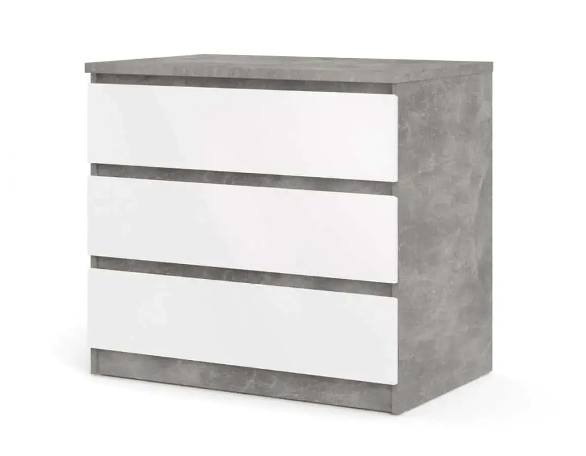 Falco Komoda Simplicity 235 beton/bílý lesk