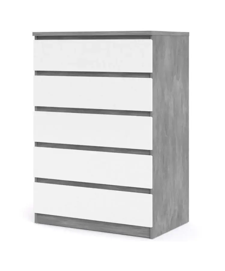 Falco Komoda Simplicity 231 beton/bílý lesk