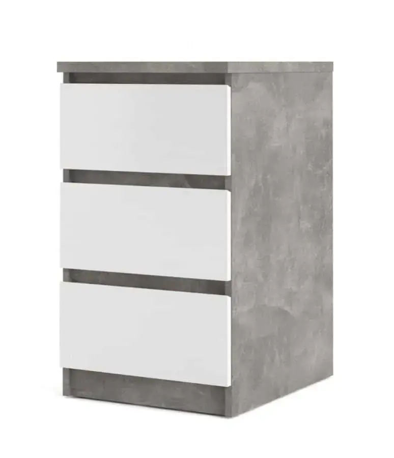 Falco Komoda Simplicity 237 beton/bílý lesk
