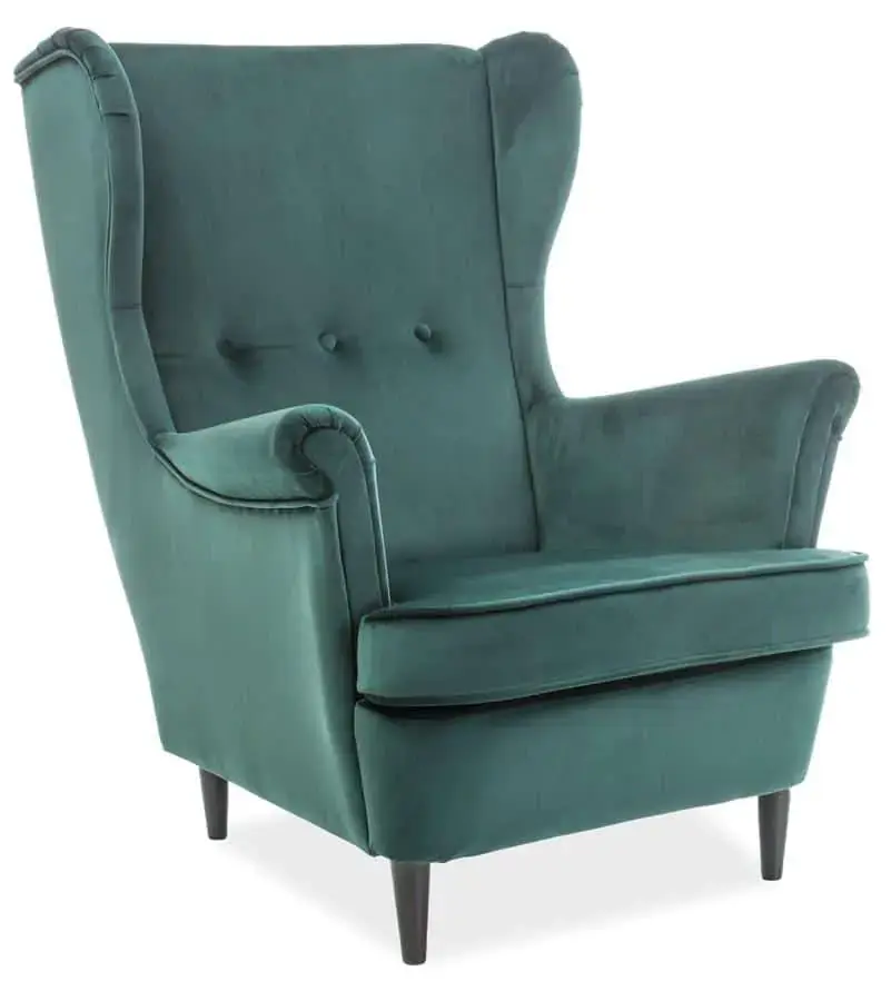 Casarredo Čalouněné křeslo LORD VELVET Bluvel78/wenge