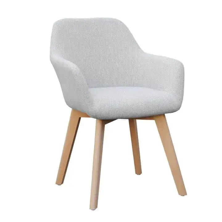 Tempo Kondela Designové křeslo CLORIN NEW, světlešedá/ buk