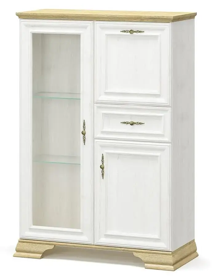 Casarredo Barová skříňka IRIS – borovice andersen/zlatý dub