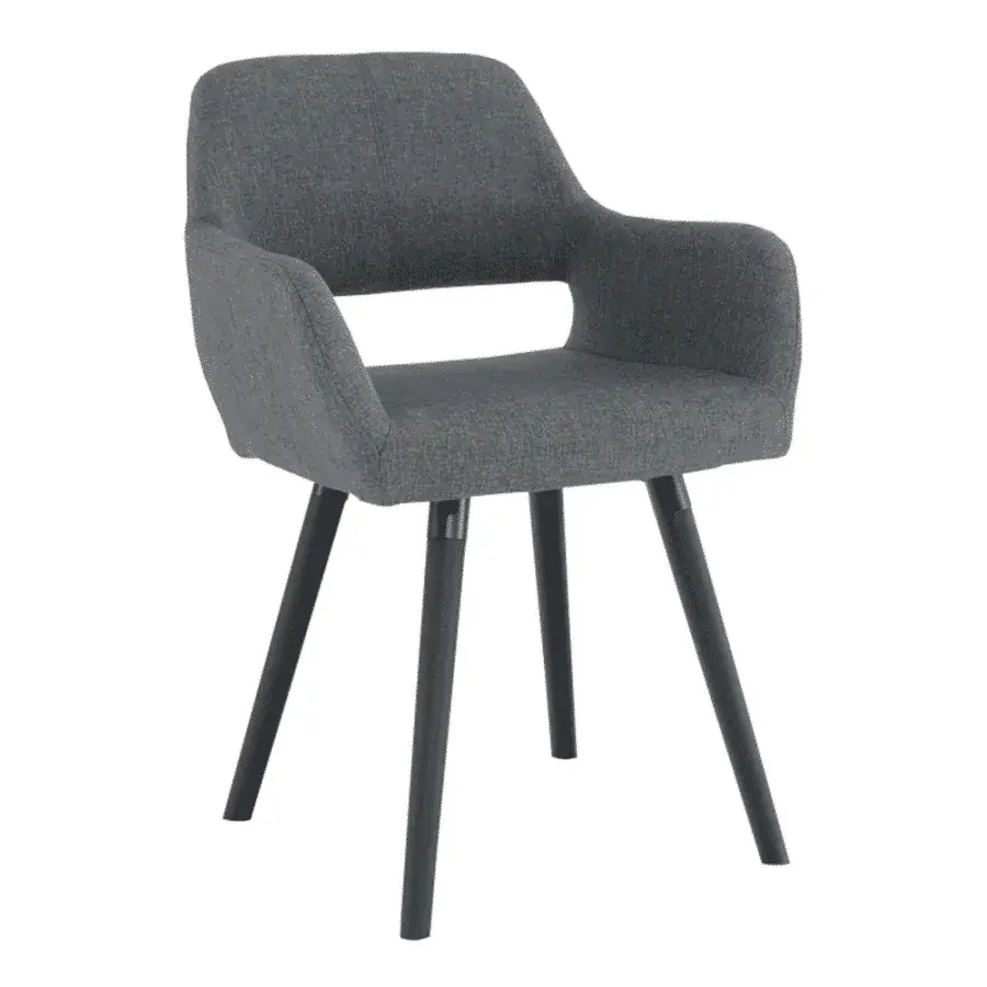 Tempo Kondela Designové křeslo GODRIC - tmavě šedá / černá