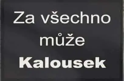ATAN Rohožka Babiš Za všechno může Kalousek 40x60 cm