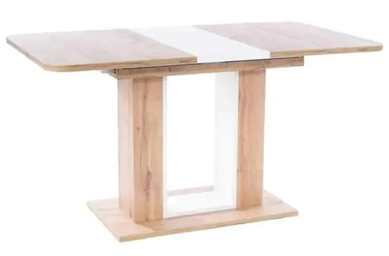 Casarredo Jídelní stůl rozkládací TWINS 140x80 dub artisan/bílá mat