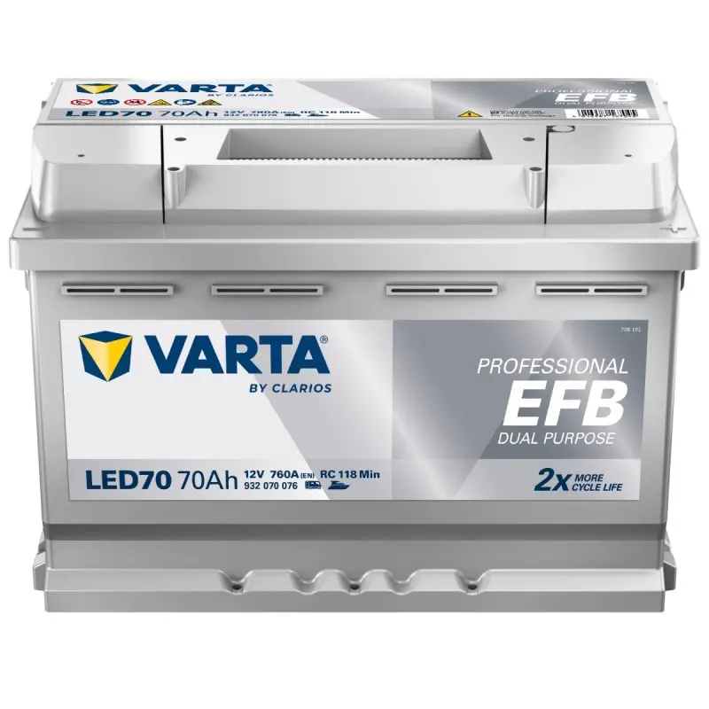 Autobaterie Varta Professional EFB 70Ah, 12V, 760A, LED70