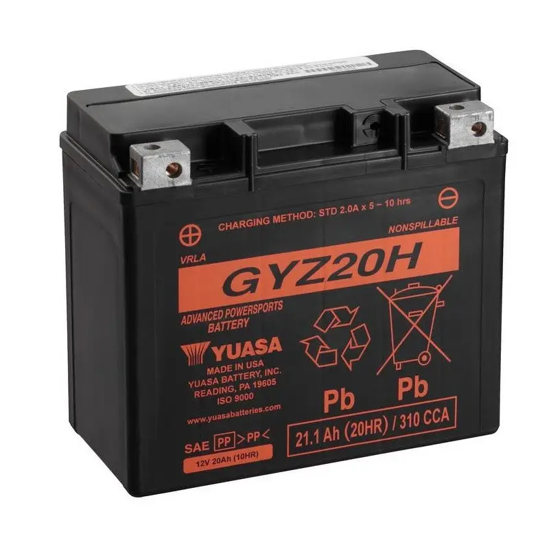 Motobaterie Yuasa Super MF GYZ20H (integrovaná)