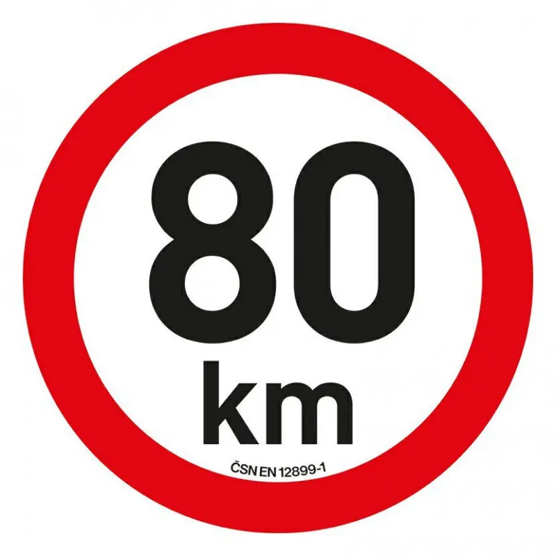 Magnetka omezení rychlosti 80km/h (14 cm)