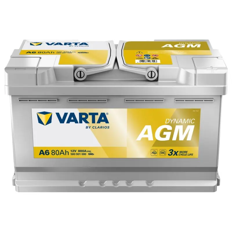 Autobaterie Varta Dynamic AGM 80Ah, 12V, 800A, A6