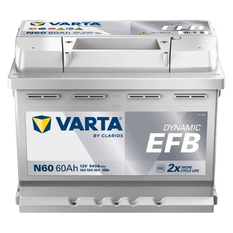 Autobaterie Varta Dynamic EFB 60Ah, 12V, 640A, N60
