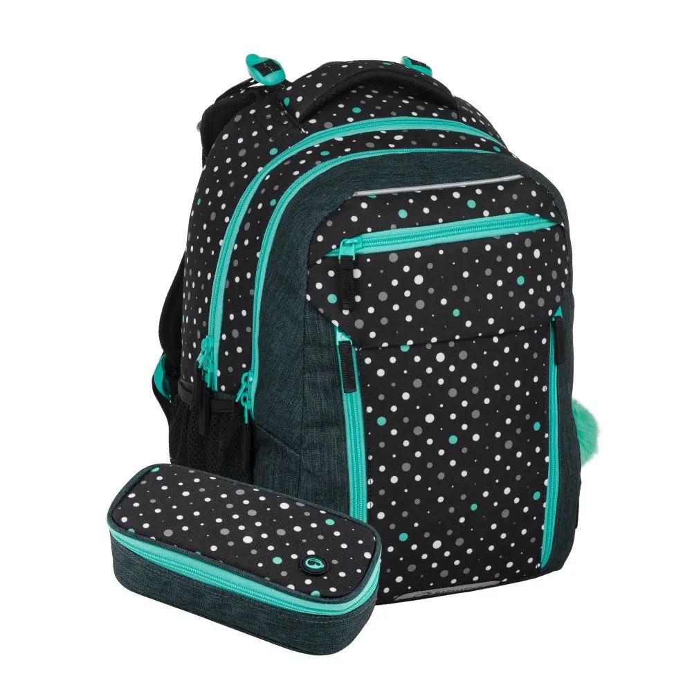 Školní set Bagmaster PORTO 24 A Set Black-Turquoise
