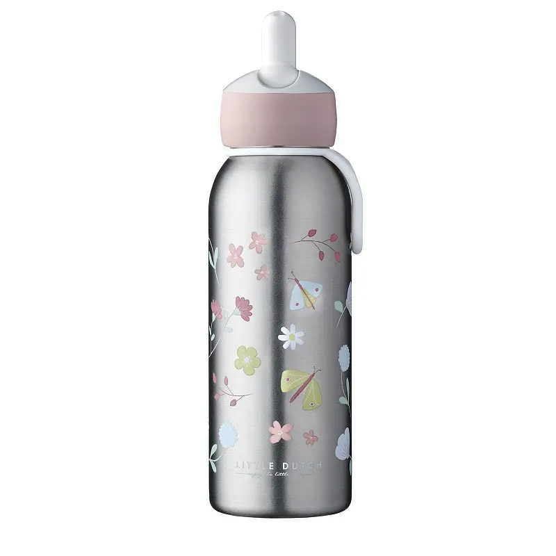 Dětská nerezová lahev, 350ml, Mepal, květiny