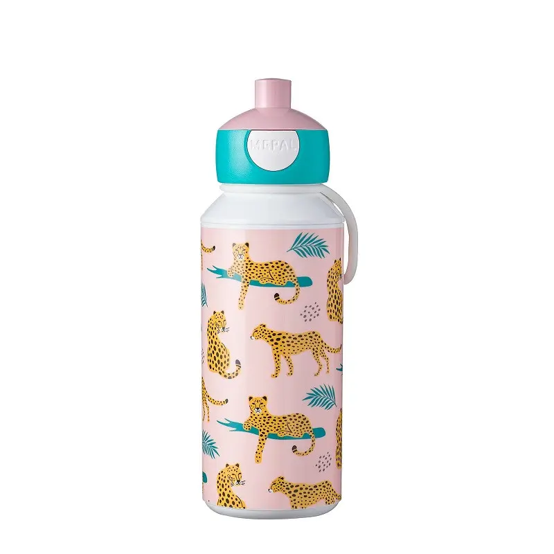Dětská láhev na vodu s pítkem Campus, 400ml, Mepal, leopard