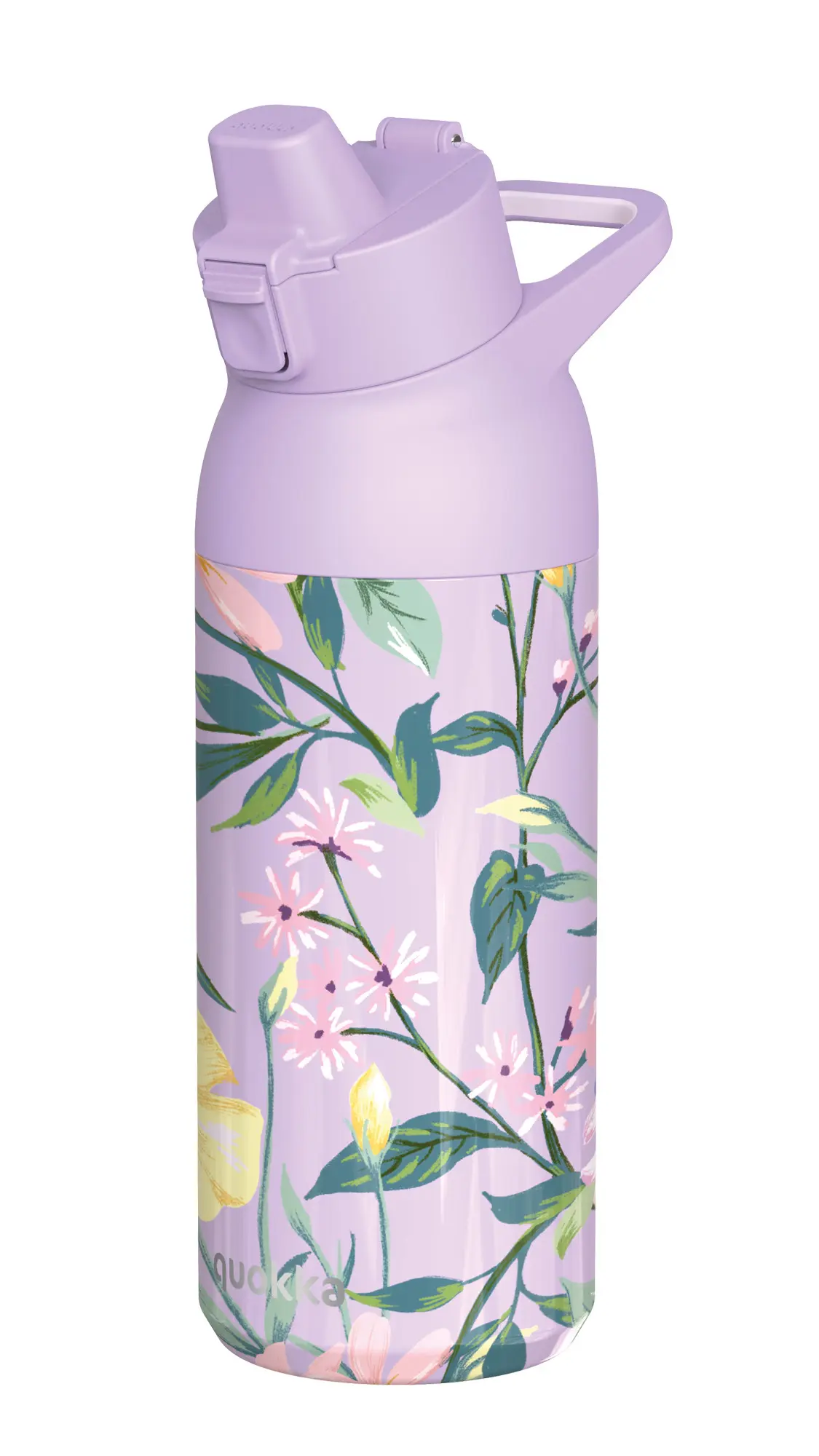 Nerezová sportovní láhev s pítkem Tide, 700ml, Quokka, all over botanic