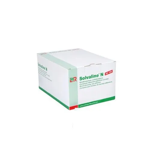 kompresy Solvaline N nesterilní 10cm x 10cm, speciální savé, oboustranně použiteln