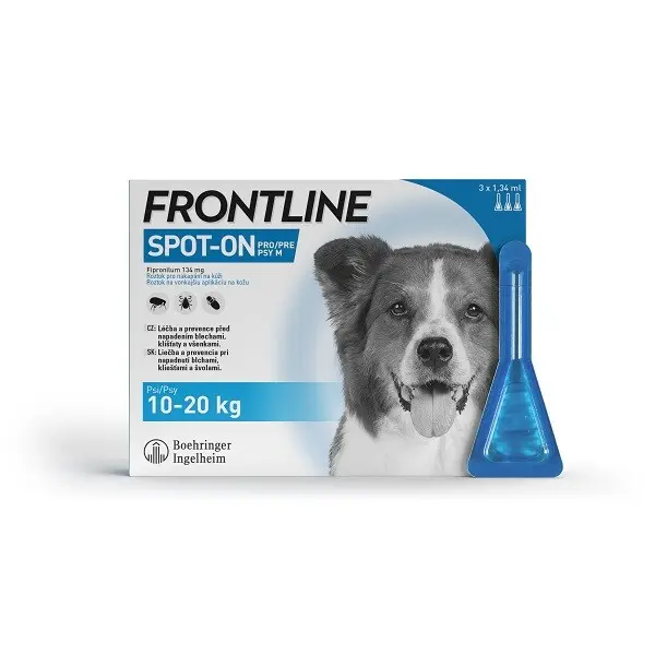 Frontline Spot-on pro psy M (10-20kg) 3x1,34ml