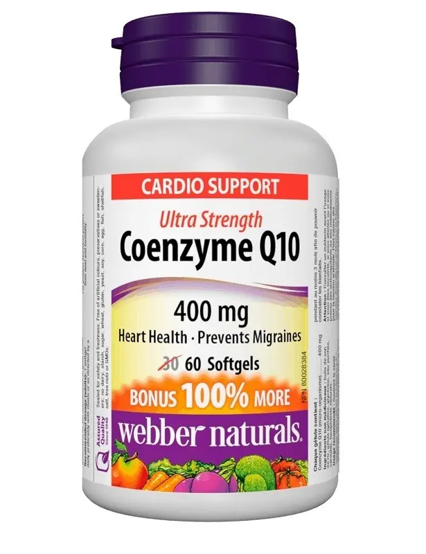 Webber Naturals Coenzyme Q10 400 mg 60 kapslí
