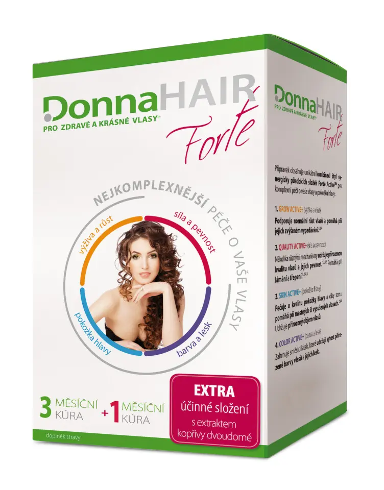 DonnaHAIR FORTE 4měsíční kúra tob.90+30 zdarma