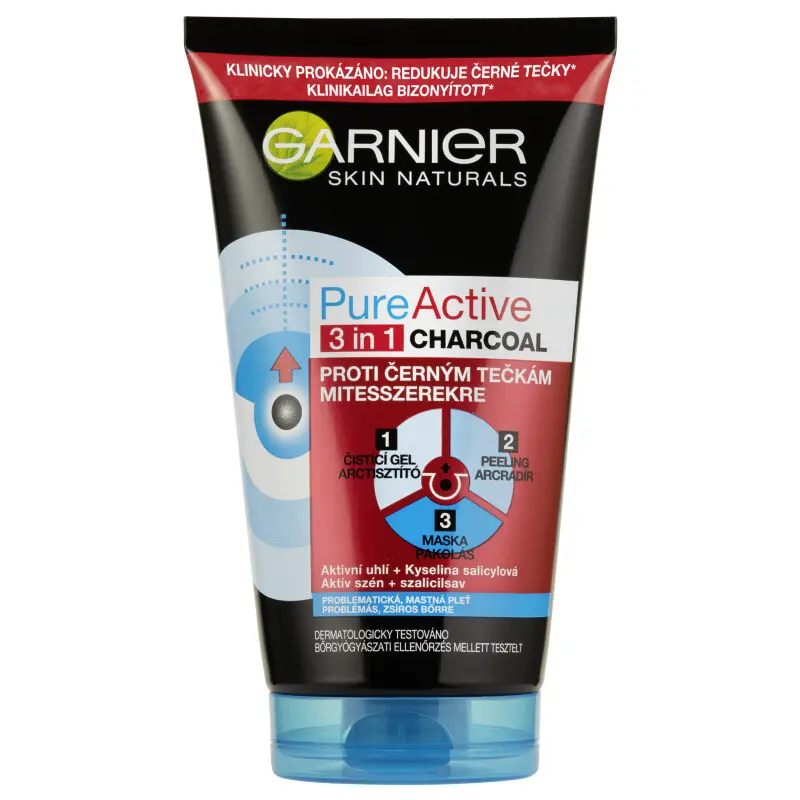 GARNIER 3V1 150ML UHLÍ PROTI ČER TEČKÁM