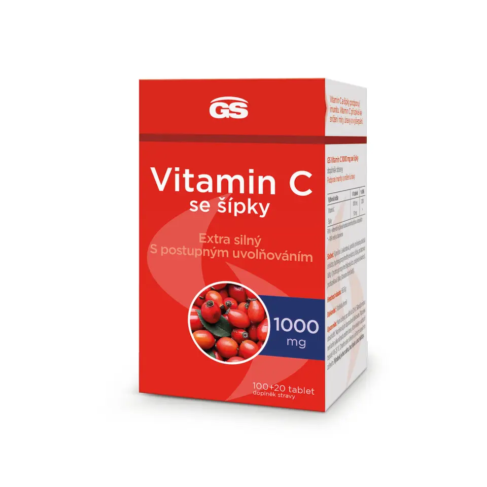 GS Vitamin C 1000 mg se šípky 100 + 20 tablet